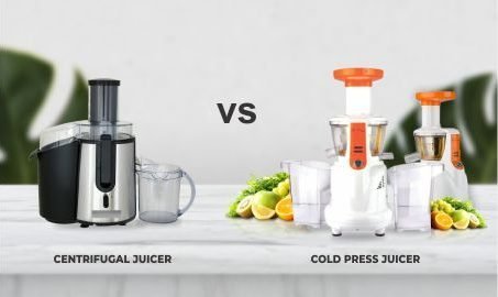 Difference between Centrifugal force juicer and Cold press juicers.